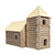 Set constructie arhitectura Vario XL, 184 piese din lemn, Walachia
