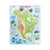 Puzzle maxi Harta fizica si animalele din America de Nord, orientare tip portret, 66 de piese, Larsen