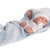Papusa bebe realist Carlo cu prosopel, corp anatomic corect, alb-albastru, Antonio Juan