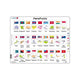 Puzzle maxi Steagurile si capitalele a 27 tarilor din Asia si Pacific, orientare tip vedere, 54 de piese, Larsen