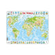 Puzzle maxi Harta fizica a lumii, orientare tip vedere,  80 piese, Larsen