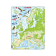 Puzzle maxi Harta fizica a Europei, orientare tip portret, 87 piese, Larsen
