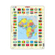 Puzzle maxi Africa cu steaguri (limba engleza), orientare tip vedere, 70 de piese, Larsen