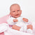 Papusa fetita Carla cu paturica pufoasa, corp anatomic corect, hainute roz, 42 cm,  +3 ani Antonio Juan