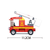 Set de constructie Masina de Pompieri mica cu scara extensibila, 82 piese, Sluban - Colectie noua