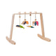 Centru de activitati pentru bebelusi Baby Gym, cu 4 jucarii colorate animale, lemn, Mobbli