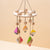Carusel patut bebelusi Mobile, cu 5 jucarii colorate corpuri geometrice, lemn, Mobbli - Manute Creative