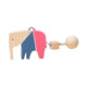Jucarie din lemn elefant, colorat, pentru carusel / centru de activitati, Mobbli