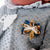 Papusa baietel Pipo brunet, cu haine galben-bleumarin-gri, 40 cm, 3 ani, Antonio Juan