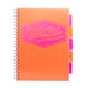 Caiet Pukka Project A4 100 file dictando orange neon