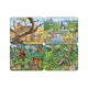 Set 4 Puzzle mini Animale exotice cu Gheparzi, Elefanti, Papagali, Tigir, orientare tip vedere, 11 piese, Larsen